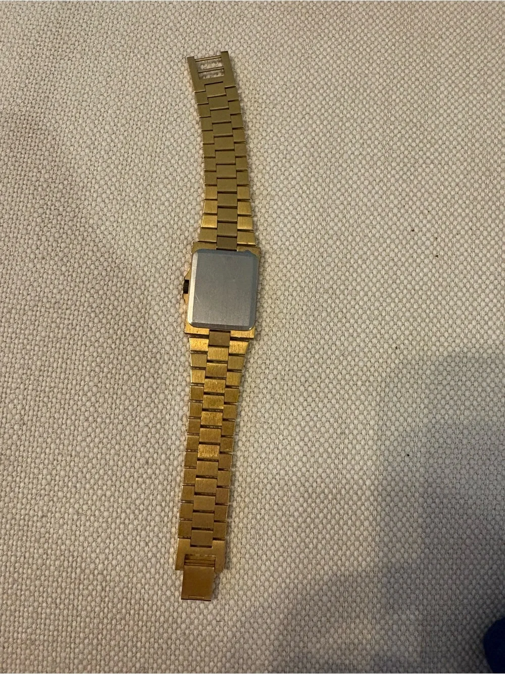 Men’s Longines 80’s Gold-Tone Bracelet Watch Olympics style with Black Dial